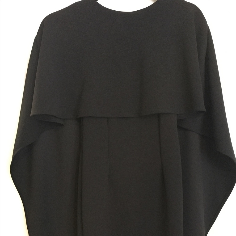 Black bat wing formal dress